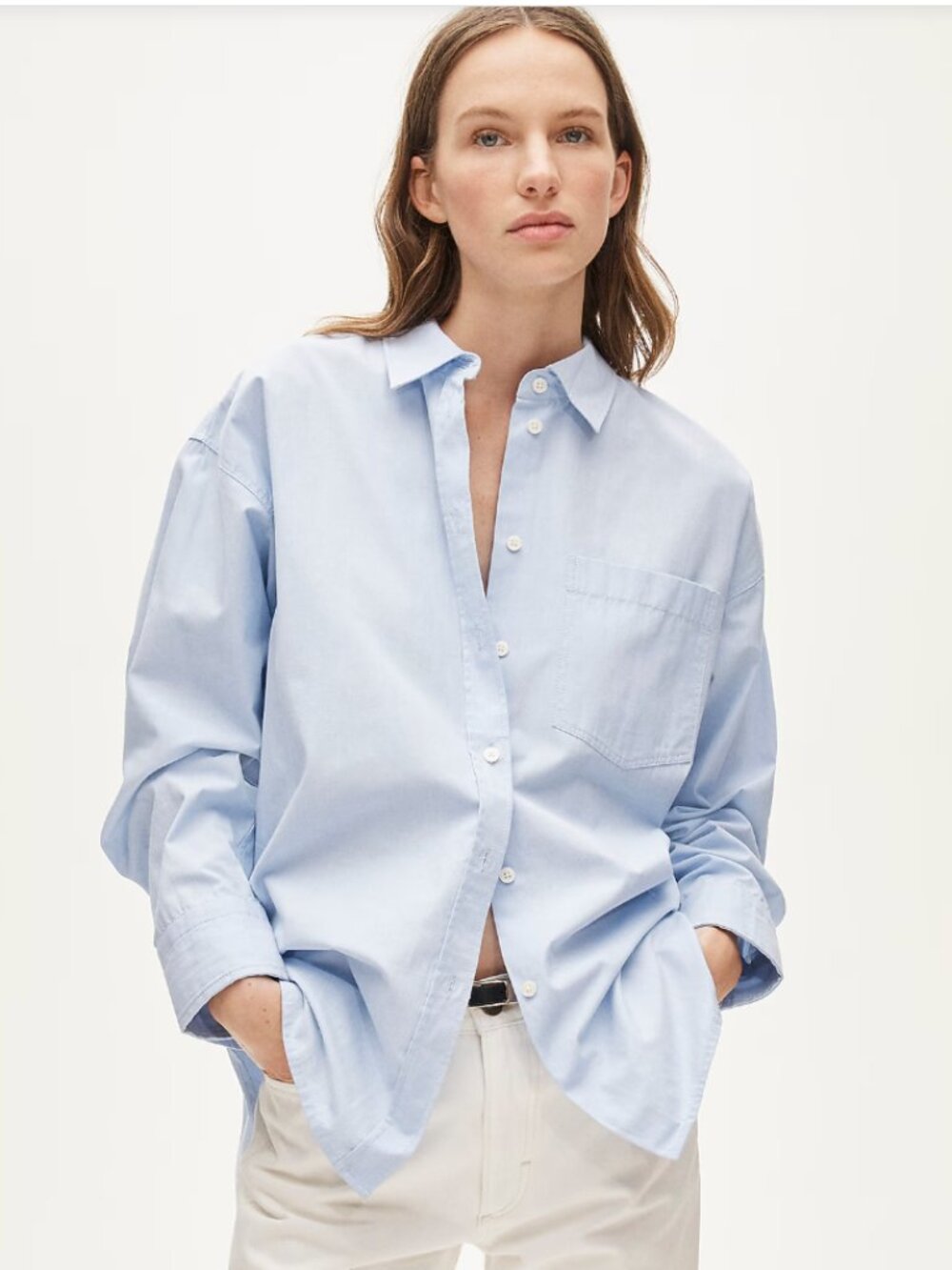 J Crew Etienne blue oxford medium
